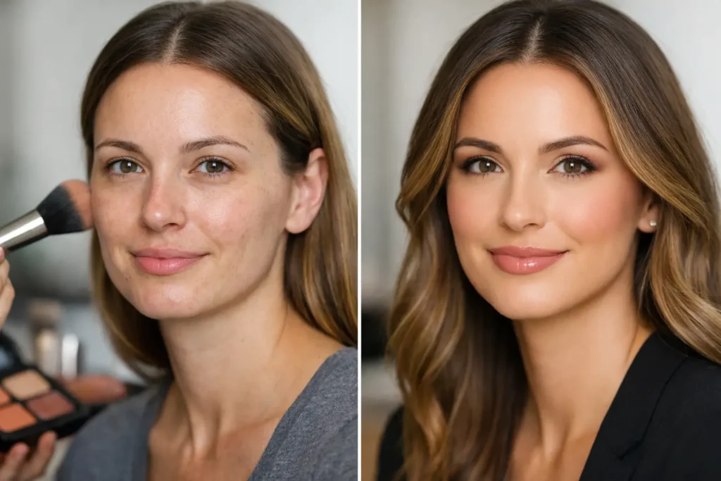 Headshot Makeup Before and After Tips