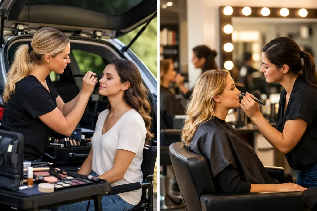 Mobile Makeup Artist vs Salon: Which Fits?