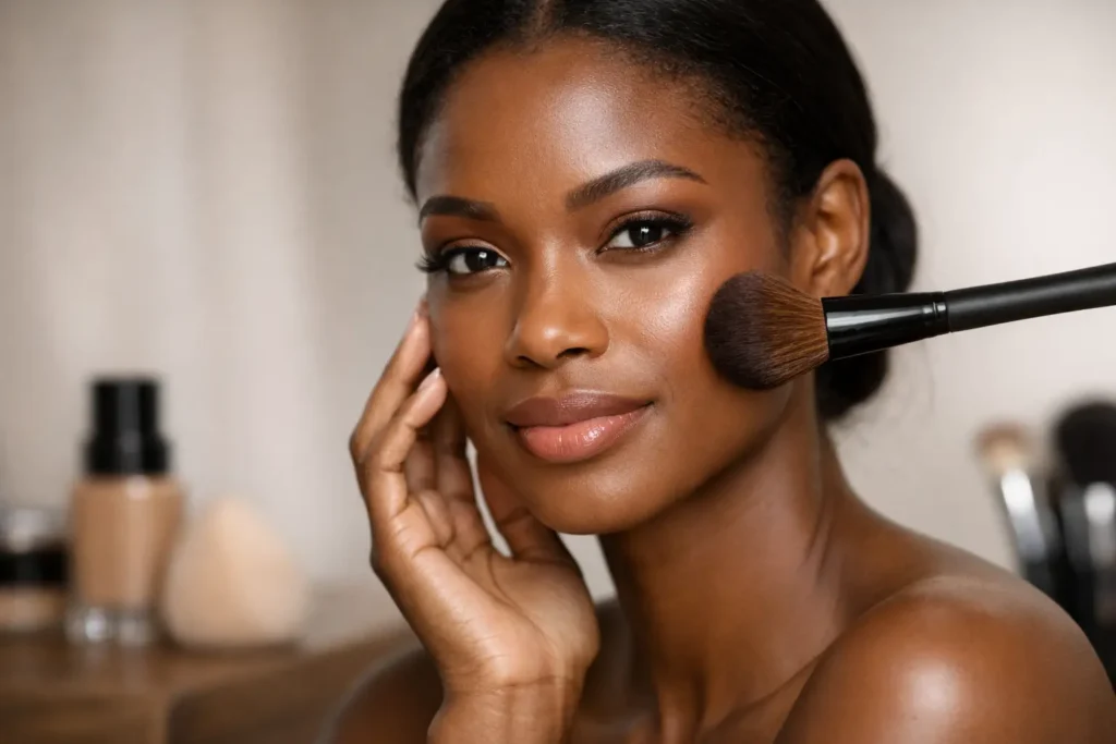 Deep Skin Makeup for a Polished, Natural Look